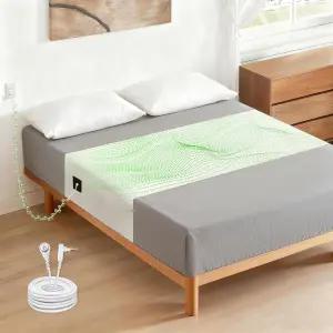 모든 매트리스 크기의 접지 시트 매트 10 은섬유+90 면 장착 시트용 패드 연결 한 수면(흰색 106 *