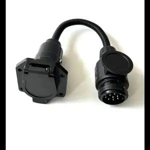 호환  트레일러 RV 7핀 미국 표준 유럽 표준 어댑터 플 홀더 13핀 - 7핀 플 모듈