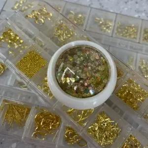 네일아트재료 스팽글 네일글리터 골드아이-WFIPADV