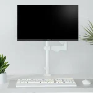 픽셀아트 스탠디아 P100 폴타입 싱글 모니터암 (화이트/블랙)