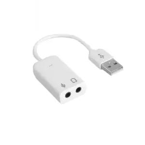 7.1 채널 외장 USB 사운드카드 (케이블형) 화이트 IN-U71CW