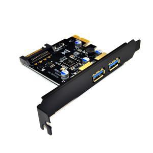 USB 3.0 PCI Express 카드 어댑터 5Gbps 2 포트 확장 pc용 SATA 전원 커넥터