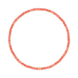 [비앤비골드] 14K 쁘띠 컷팅볼 핑크산호 소원 팔찌 CHB41118