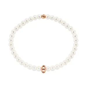 [비앤비골드] 14K 골드 일립스 컷팅볼 스왈진주 팔찌 SNB41104