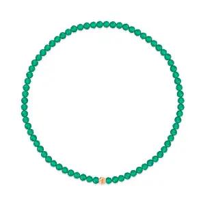 [비앤비골드] 14K 쁘띠 컷팅볼 그린오닉스 소원 팔찌 CHB41119