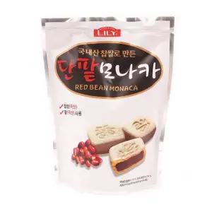 리리 친환경 찹쌀로 만든 단팥 모나카 112g(1박 20개입) 26.06.09 디저트 간식 전통과자 옛날 스낵