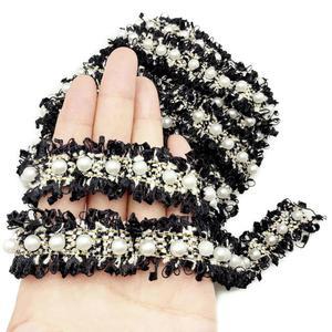 diy 3야드 웨딩드레스 코트 베티테토 구슬 레이스 진주 장식 파티 트리밍 코스튬 블랙 재봉 패브릭 리본 공예 엣지