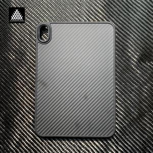 2024 iPad Pro 11 13/iPad Air 4 5 6 Gen/iPad mini 6 7용 Apple Pencil과 호환되는 실제 매트 블랙 탄소 섬유 케이스