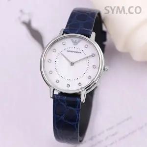 알마니 AR11095 자개 다이얼 미들사이즈 아날로그 데일리 여자 가죽 시계 d