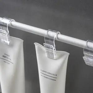 ( )클립형 칫솔 치약 정리 거치대 세트 4P 무타공 욕실 붙이는 수납함 홀더