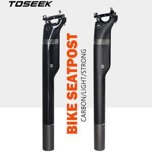 TOSEEK 탄소 시트 포스트 27.2/30.8/31.6mm 자전거 튜브 초경량 350/400mm MTB 도로 산악 부품