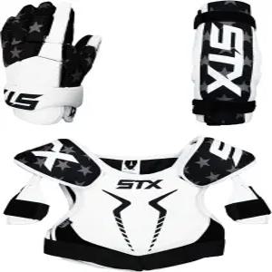 라크로스 무제한 3피스 STX 스탤리온 75 미국 청소년 스타터 세트SM SM 어깨 패드 팔 장갑