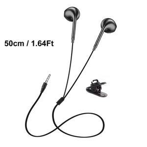 50cm 짧은 유선 이어버드, 마이크 없음 이어폰형 헤드폰, 경량 3.5mm 헤드폰 이어버드 유선, MP3 및 기타 3.5mm 장치용