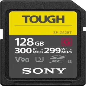 Sony TOUGH-G series SDXC UHS-II Card 128GB V90 CL10 U3 Max R300MB /S W299MB (SF-G128T /T1)