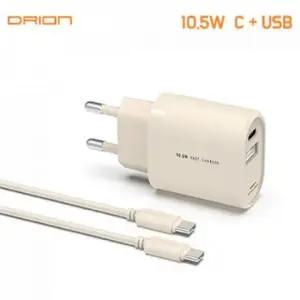 드리온 10.5W 2포트 가정용충전기 [5V/2.1A] 분리형/CTOC케이블 포함