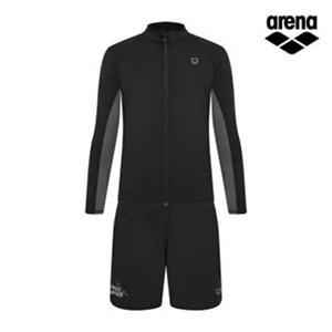 [셀러허브 1]아레나 HC02 아레나 노마 레귤러핏 남성 래쉬가드 반바지 세트 A6BM1PC02(BLK)