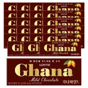 롯데웰푸드 가나 마일드 34g 24개