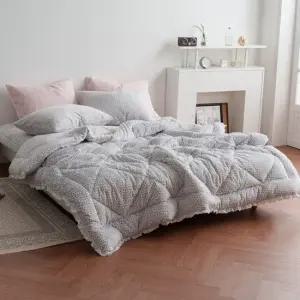 윤스홈 아망 5mm번아웃극세사 겨울 이불베개세트 퀸 킹