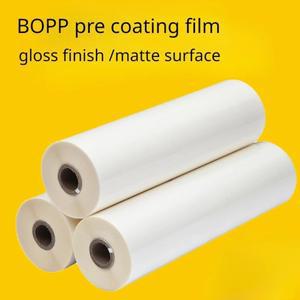 200M BOPP 사전 코팅 필름 롤 내마모성 고점도 밝은 무광택 핫 라미네이팅 사진