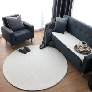 사계절먼지없는 미끄럼방지 물세탁 원형러그 안마의자러그 극세사러 아이방