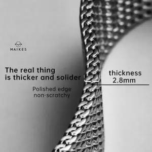 MAIKES 316L 스테인레스 스틸 시계 스트랩 롤렉스 오메가 IWC Breitling 20mm 21mm 22mm 밀라노 짠 시계 밴