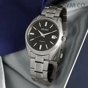 세이코 SUR375P1 사파이어 클래식 정장 아날로그 티타늄 남자 메탈 시계 d