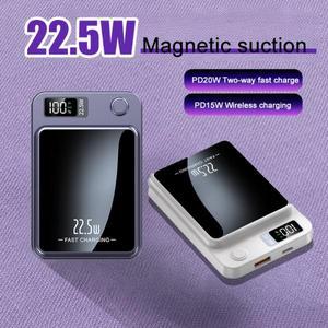 자기 무선 충전기 전원 은행 Magsafe 30000mAh iPhone Xiaomi Huawei 용 초고속 디지털 외장 배터리