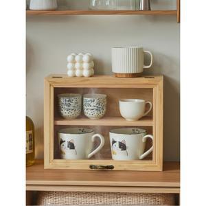 주방 홈카페 우드 미니찬장 엔틱 2단 수납장 원목