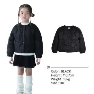 컬리수 HC04 크롭경량패딩점퍼 아동 키즈 초등 겨울 간절기 여아 아이 아우터 C244JM2