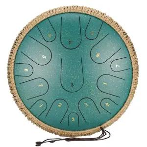 스틸 텅드럼 13음 노트 핸드 리치블랙 15음 타악기 악기 요가