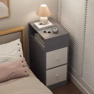 유엔에이트 침대옆틈새장 원목 미니 캐비닛 거실 얇은