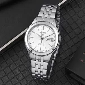 세이코5 SNKL15K1 오토매틱 데이데이트 아날로그 클래식 남자 메탈 시계 d
