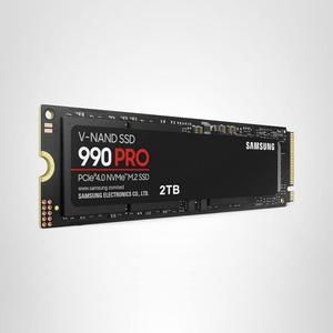 삼성 990 PRO SSD 2TB NVMe M.2 PCIe Gen4, 2280 내장 솔리드 스테이트 하드 드라이브, Seq. 하이엔드 컴퓨팅, 게임 및 헤비 듀티 워크스테이션, MZ-V9P2T0B /AM을 위한 읽기 속도 최대 7,450MB/s