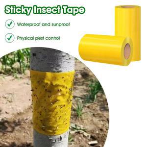 노란색 끈끈이 트랩 야외 접착식 기어다니는 곤충 과일파리 자가 나무 정원에 적합