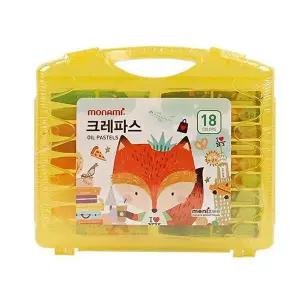 18색 크레파스 (모나미) 학용품 미술준비물 신학기