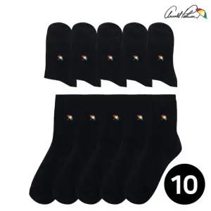 아놀드파마 여성 골지양말 중목 검정 블랙 10족 발목편한 패션 양말 국산 선물