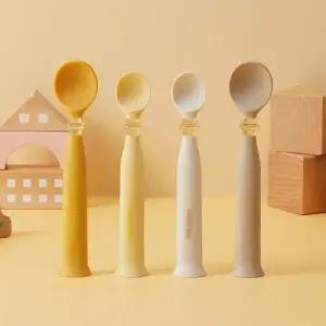 락앤락 유아 이유식 실리콘 스푼 2p 리틀럽 셀프 스탠딩 숟가락