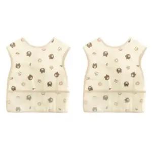 리에또 유아 방수 턱받이 조끼형 어린이집 준비물 X2