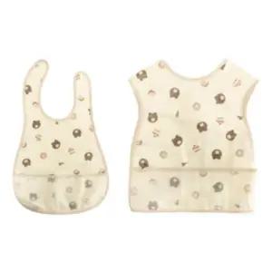 리에또 유아 이유식 방수 턱받이 조끼 세트 선물 X2