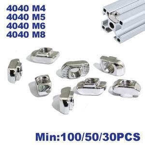 40 시리즈 T너트 티너트 알루미늄 프로파일 슬라이딩 티 해머 T 고정 커넥터 30Pcs