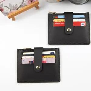가로 3포켓 명함 신분증 지퍼 신용카드지갑 블랙 1P-WFIXINW