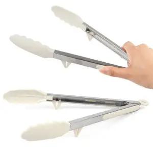 실리콘 주방 집게 아이보리 위생 미끄럼방지 요리 WFJES1J