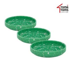 [토마톰스]뉴트로 도자기 분식그릇 반찬접시 x 3인