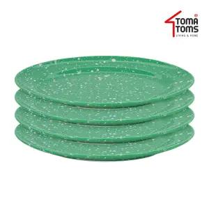 [토마톰스]뉴트로 도자기 분식그릇 요리접시 x 4개