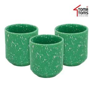[토마톰스]뉴트로 도자기 분식그릇 물컵 x 3인