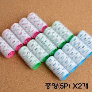 구르프 헤어컬 업그레이드 열전도 5P 헤어 X2개 중형 롤고데기