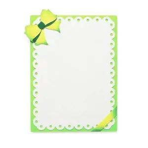 [셀러에이드]A4배경게시판 21x29.7cm 펠트 A4 리본레이스 연두