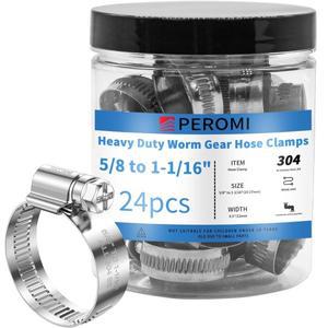 304 스테인리스 스틸 호스 클램프, 조정 가능한 독일 웜 기어, 미니 금속 파이프 연료 라인 헤비 듀티 튜브