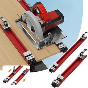 원형 톱 가이드 레일 정밀 알루미늄 합금 조정 가능한 절단기 목공 용 기계 베이스 전기