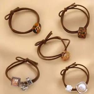 머리고무줄 X2개 데일리 여성 5종세트 헤어끈 예쁜